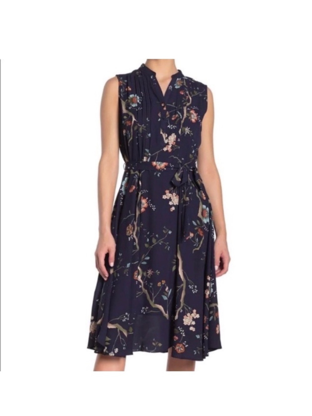 Nanette Lepore Button Front Blue Dress, flutter sleeve size 2